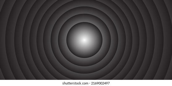 Abstract black circle radial pattern background. Vector graphic illustration.