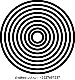 Abstract black circle spin on white background.