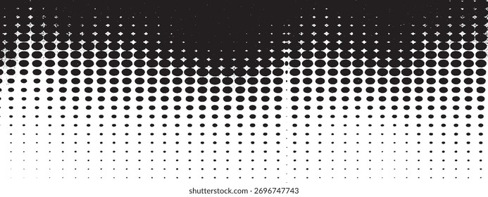 Elemento de design de padrão de gradiente de fundo branco de círculos pretos abstratos