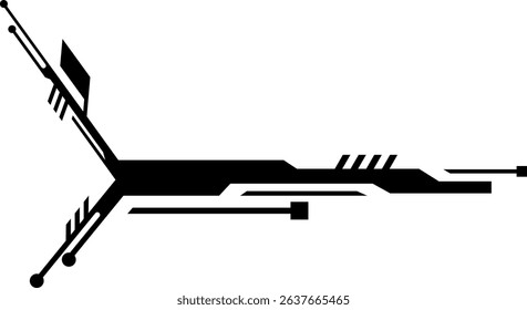 Abstract Black Circuit Board Design Technology, Futuristic, Graphic, Vector, Lines, Shapes, Modern, Cyberpunk Tech Circuitry Element for Futuristic Design