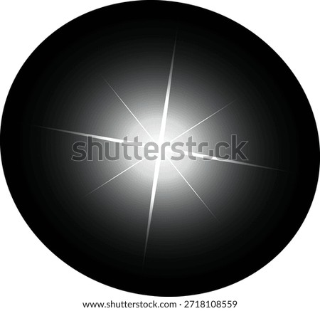 Abstract black circular background with glowing light flare and spotlight effect for dramatic modern design and visual compositions