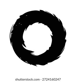 Anillo circular negro Abstractas del movimiento del cepillo