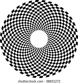 Abstract black circular squares