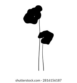 Abstract black cloud and rock illustration emphasizing simplicity and contrast in a minimalist style.