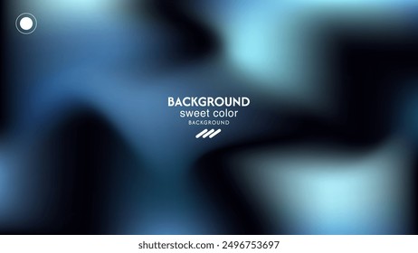 Abstract black color isolated background with light blue color composition, soft wave texture. Minimalist pastel colors
