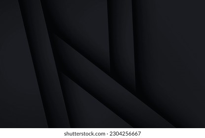 abstrakte schwarze Farbe überschneidet Schichten Hintergrund. eps10 Vektor