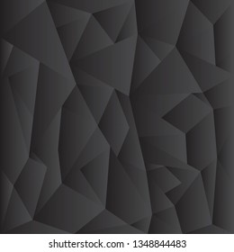 Abstract black color pattern of geometric shapes, Geometric triangular background, vector