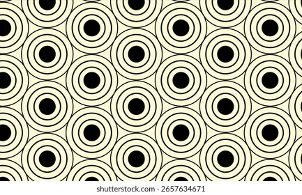 Modelo abstracto del círculo de la geometría del color negro con el fondo del color de Beegie