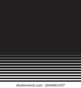 abstract black colour horizontal thik to thin bland pattern designe with white background.