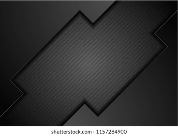 Abstract black concept technology vector modern background