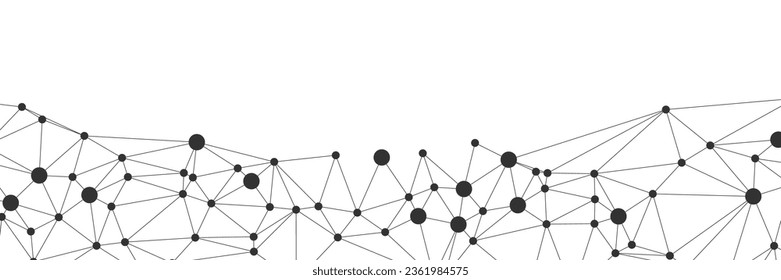 abstract black connected network background