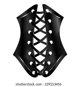 abstract black corset