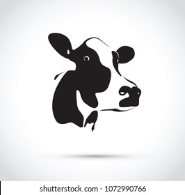 abstract black cow head 