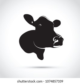 abstract black cow head 