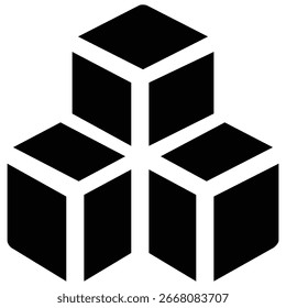 Abstract Black Cubes Form a Geometric Structure Seamlessly 