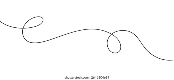 design de vetor simples abstrato preto encaracolado.