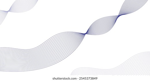 Abstract Black Curved Line Pattern on White Background for Minimalist Modern and Graphic Design Needs