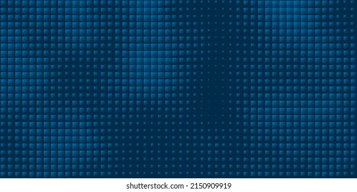 Abstraktes Schwarz-Dunkel-Blau 3D-Muster mit glatter Oberfläche mit Random-Größen - Geometrische Mosaikstruktur - Generative Kunst, Vektorhintergrund-Design