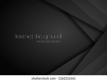 abstract black with Dark frame template layout design tech concept background