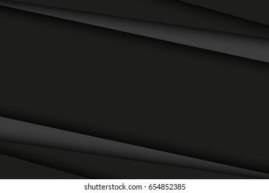 Abstract black and dark grey background, diagonal lines, vector illustration