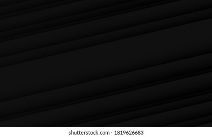 Abstract black dark shadow line pattern design modern luxury futuristic background vector illustration.