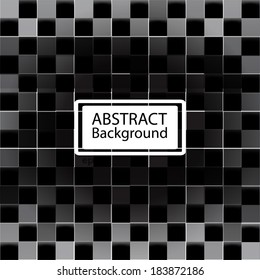 Abstract black dark squares background mosaic for design