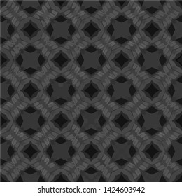 Abstract black decorative islamic multicolor mosaic texture. Ornamental seamless pattern