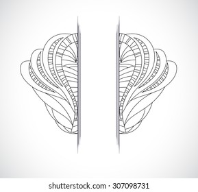 Abstract black design elements.