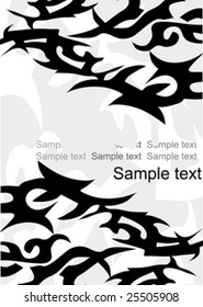 abstract  black design ornament with space for text
