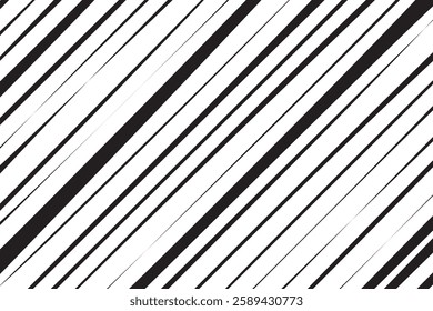 Abstract Black Diagonal Line Pattern on White Background – Geometric Minimalist Design with High-Contrast Angled Stripes