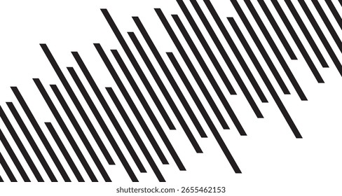 Fondo Abstractas de líneas diagonales negras. Fondo lineal de rayas diagonales. Ilustración vectorial.