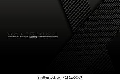 negro abstracto con líneas diagonales, color negro vector de fondo minimalista