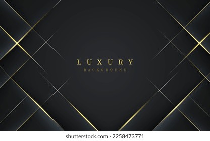 abstract black diagonal stripe with golden line shadow and light luxury texture background. eps10 vector