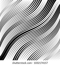 Abstract Black Diagonal Striped Background . Vector parallel slanting, oblique , distorted lines texture