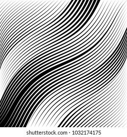 Abstract Black Diagonal Striped Background . Vector parallel slanting, oblique , distorted lines texture