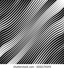 Abstract Black Diagonal Striped Background . Vector parallel slanting, oblique , distorted lines texture