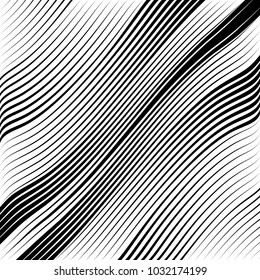 Abstract Black Diagonal Striped Background . Vector parallel slanting, oblique , distorted lines texture