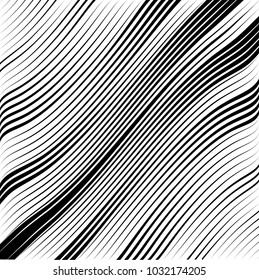 Abstract Black Diagonal Striped Background . Vector parallel slanting, oblique , distorted lines texture