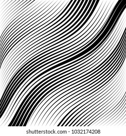 Abstract Black Diagonal Striped Background . Vector parallel slanting, oblique , distorted lines texture