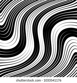 Abstract Black Diagonal Striped Background . Vector parallel slanting, oblique , distorted lines texture