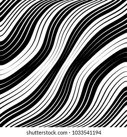 Abstract Black Diagonal Striped Background . Vector parallel slanting, oblique , distorted lines texture