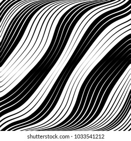 Abstract Black Diagonal Striped Background . Vector parallel slanting, oblique , distorted lines texture