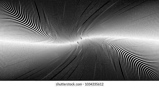 Abstract Black Diagonal Striped Background . Vector curved slanting, oblique lines texture