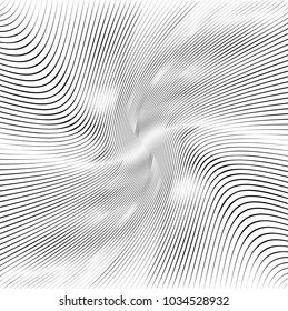 Abstract Black Diagonal Striped Background . Vector curved slanting, oblique lines texture