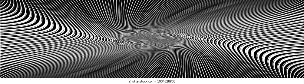 Abstract Black Diagonal Striped Background . Vector curved slanting, oblique lines texture