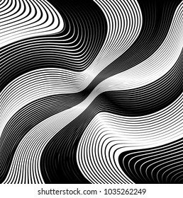 Fundo Listrado Diagonal Preto Abstrato . Textura de linhas oblíquas, inclinação curva do vetor