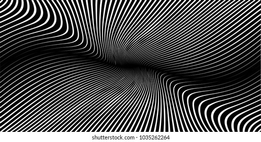 Abstract Black Diagonal Striped Background . Vector curved slanting, oblique lines texture
