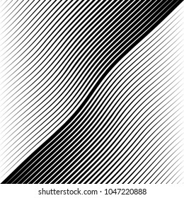 Abstract Black Diagonal Striped Background . Vector parallel slanting, oblique , distorted lines texture