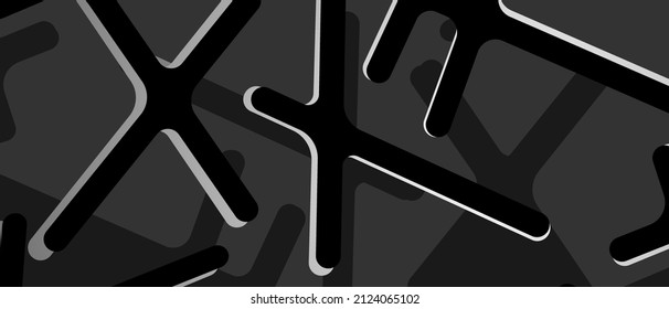 Abstract black diagonal stripes on dark gradient background. Modern background with lines and shadows. Vector backdrop EPS 10