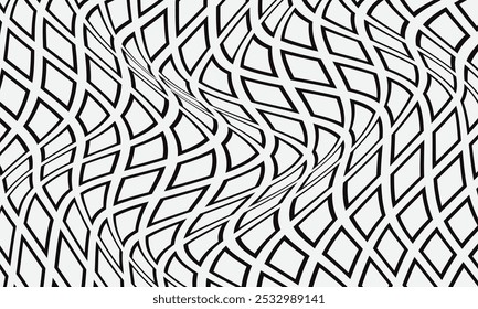 abstract black diamond rhombus wave pattern can be used background.